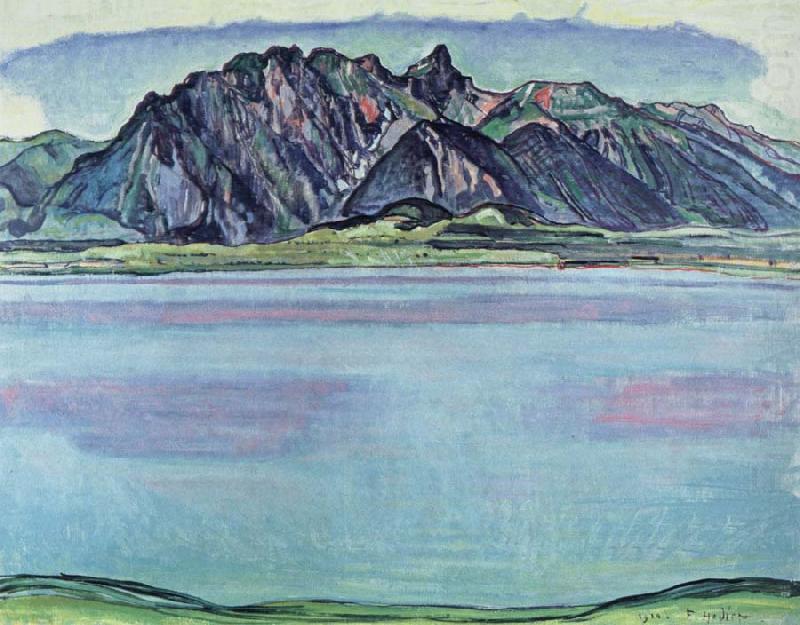 Ferdinand Hodler lake thun and the stockhorn mountains oil painting picture